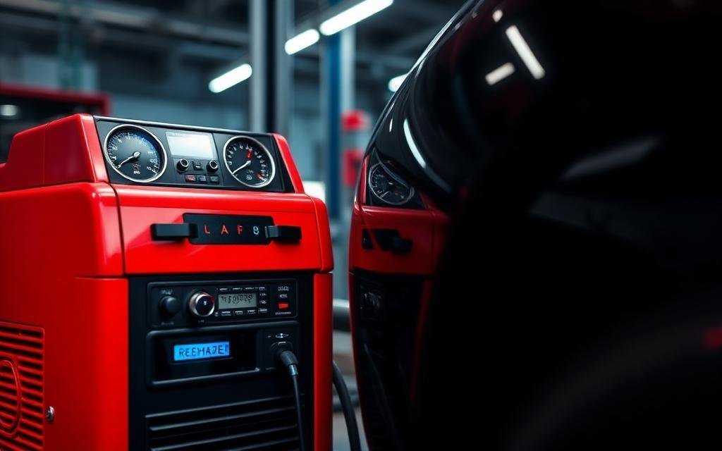 Manutenção e carga de gás do ar-condicionado automotivo