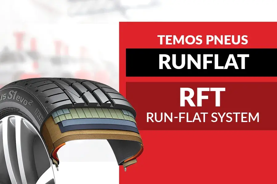Banner promocional de pneus run flat